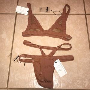Minimale Animale Ribbed Bandit Bikini